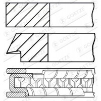 08-434600-00 GOETZE ENGINE Комплект поршневих кілець