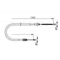 1 987 477 644 BOSCH Тросик, cтояночный тормоз
