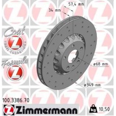 100.3386.70 ZIMMERMANN Гальмівний диск