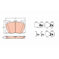 GDB2150 TRW Комплект гальмівних колодок дисковий гальм