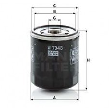 W 7043 MANN-FILTER Масляний фільтр