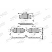 572551J JURID Комплект гальмівних колодок дисковий гальм