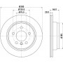 8DD 355 118-271 HELLA PAGID Гальмівний диск