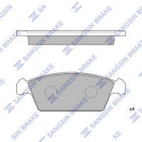 SP1050 Hi-Q Комплект гальмівних колодок дисковий гальм