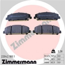 22042.180.1 ZIMMERMANN Комплект гальмівних колодок дисковий гальм 22042.180.1 ZIMMERMANN Комплект гальмівних колодок дисковий гальм