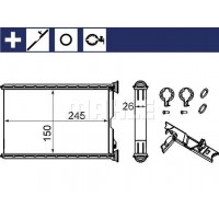 AH 242 000S MAHLE Теплообмінник обігрів салону