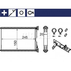 AH 242 000S MAHLE Теплообмінник обігрів салону