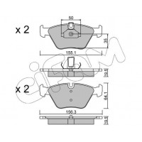 822-207-0 CIFAM Комплект гальмівних колодок дисковий гальм