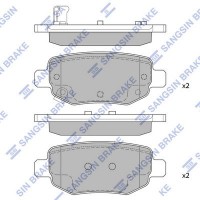 SP2126-R Hi-Q Комплект гальмівних колодок дисковий гальм