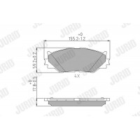 572620J JURID Комплект гальмівних колодок дисковий гальм