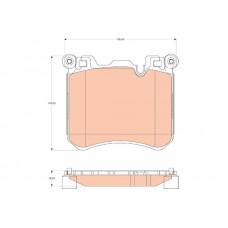 GDB1826 TRW Комплект гальмівних колодок дисковий гальм
