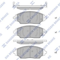SP1481 Hi-Q Комплект гальмівних колодок дисковий гальм