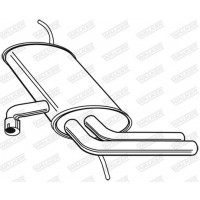 23259 WALKER Глушник вихлопних газів кінцевий