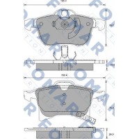 FO 918881 FOMAR Friction КомплеК т гальмівних колодок, дискове гальмо