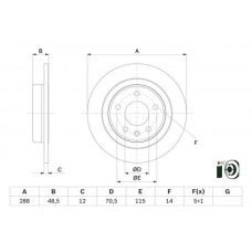 0 986 479 F83 BOSCH Гальмівний диск