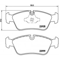 P 06 035 BREMBO Комплект гальмівних колодок дисковий гальм