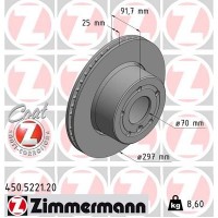 450.5221.20 ZIMMERMANN Гальмівний диск