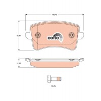 GDB1765 TRW Комплект гальмівних колодок дисковий гальм