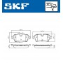 VKBP 90068 SKF Комплект гальмівних колодок дисковий гальм