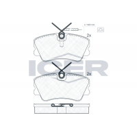 180944 ICER Комплект гальмівних колодок дисковий гальм