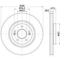 8DD 355 132-251 HELLA Гальмівний диск
