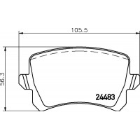 8DB 355 025-331 HELLA Комплект гальмівних колодок дисковий гальм