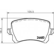 8DB 355 025-331 HELLA Комплект гальмівних колодок дисковий гальм