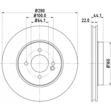 8DD 355 113-751 HELLA Гальмівний диск