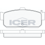 140876 ICER Комплект гальмівних колодок дисковий гальм