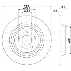 8DD 355 126-581 HELLA PAGID Гальмівний диск