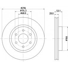 8DD 355 126-841 HELLA PAGID Гальмівний диск