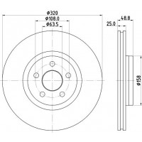 8DD 355 133-561 HELLA PAGID Гальмівний диск