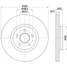 8DD 355 133-561 HELLA PAGID Гальмівний диск