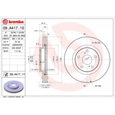 09.A417.11 BREMBO Гальмівний диск