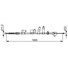 1 987 482 438 BOSCH Тросик, cтояночный тормоз