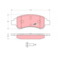 GDB1623 TRW Комплект гальмівних колодок дисковий гальм