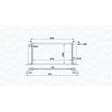 350213194500 MAGNETI MARELLI Радіатор охолодження двигуна