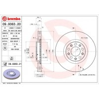 09.9363.21 BREMBO Гальмівний диск