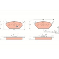 GDB1386 TRW Комплект гальмівних колодок дисковий гальм