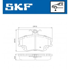VKBP 80092 E SKF Комплект гальмівних колодок дисковий гальм