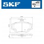 VKBP 80092 E SKF Комплект гальмівних колодок дисковий гальм
