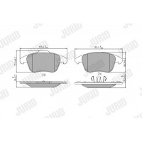 573193J JURID Комплект гальмівних колодок дисковий гальм