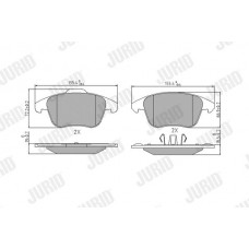 573193J JURID Комплект гальмівних колодок дисковий гальм