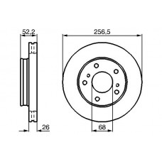 0 986 478 485 BOSCH Гальмівний диск
