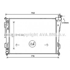 HY2423 AVA QUALITY COOLING Радіатор охолодження двигуна