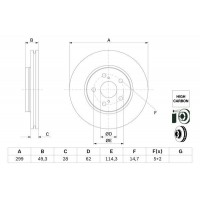 0 986 479 F49 BOSCH Гальмівний диск