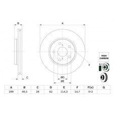0 986 479 F49 BOSCH Гальмівний диск