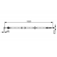 1 987 482 290 BOSCH Тросик, cтояночный тормоз