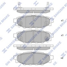 SP2118 Hi-Q Комплект гальмівних колодок дисковий гальм