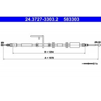 24.3727-3303.2 ATE Тросик, cтояночный тормоз